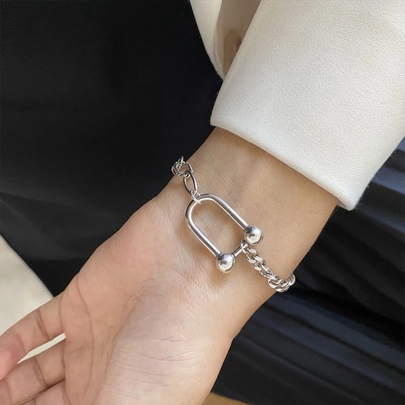 U-образный толстый браслет-цепочка модная винтажная толстая цепочка в стиле панк