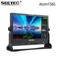 seetec atem156s 15 6 inch live streaming broadcast director monitor quad split display 4 3g sdi hdmi input output for atem mini