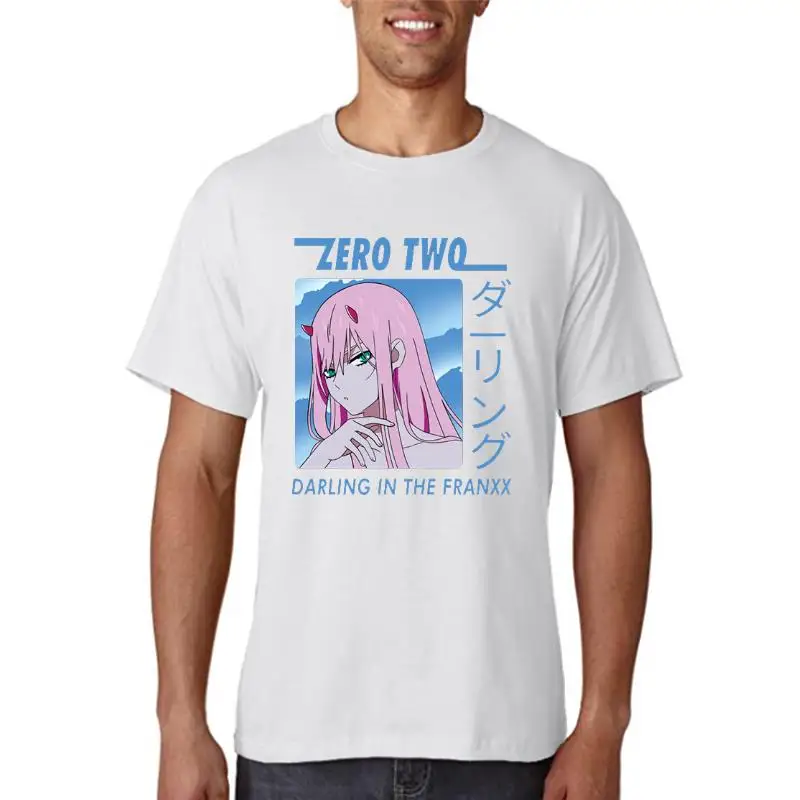 

Anime Short Sleeve Clothes Women Zero Two Print Harajuku Summer O Neck Tshirts Female Hip Hop Loose Streetwear Tee Shirts New