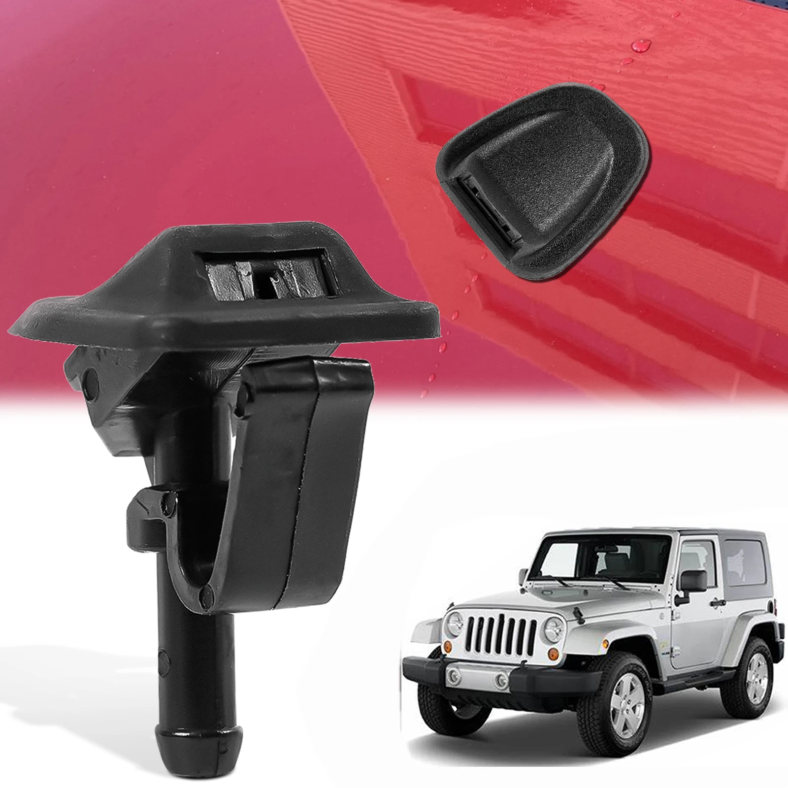 Фото 2 шт. XUKEY, пара форсунок для омывателя лобового стекла 55156728AB для Jeep Wrangler 2012 2011 2010 2009 2008 2007 2006 №3