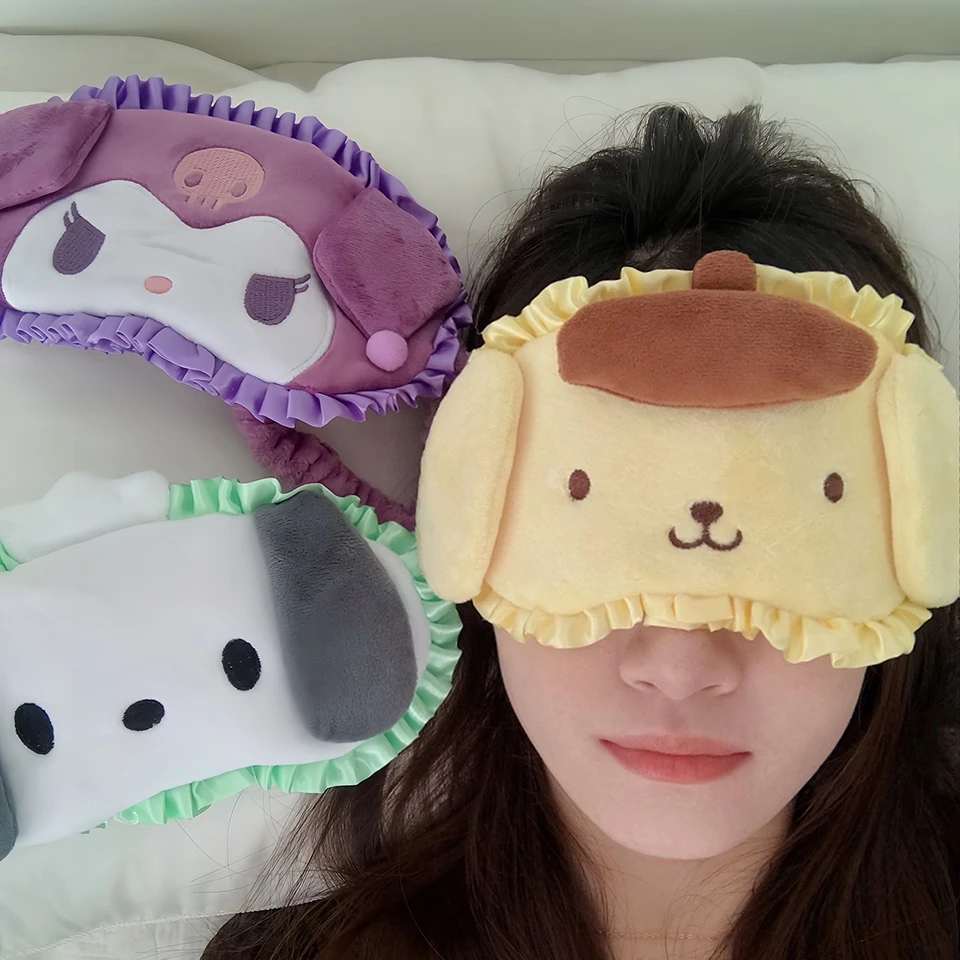 Повязка на глаза Sanrio в японском стиле мультяшная нашивка с воланом для глаз сна