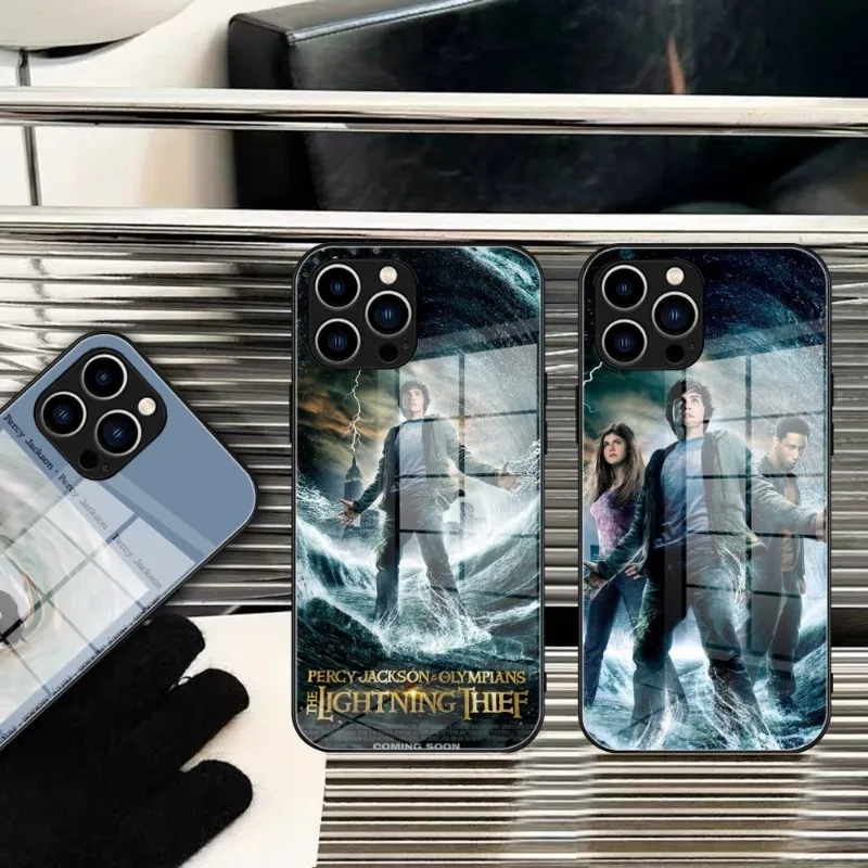 Мультяшный фильм P-Percy Jackson чехол для телефона из закаленного стекла для IPhone 14 13 11 12 Pro 8 7 Plus X 13 Pro MAX XR XS MINI чехлы