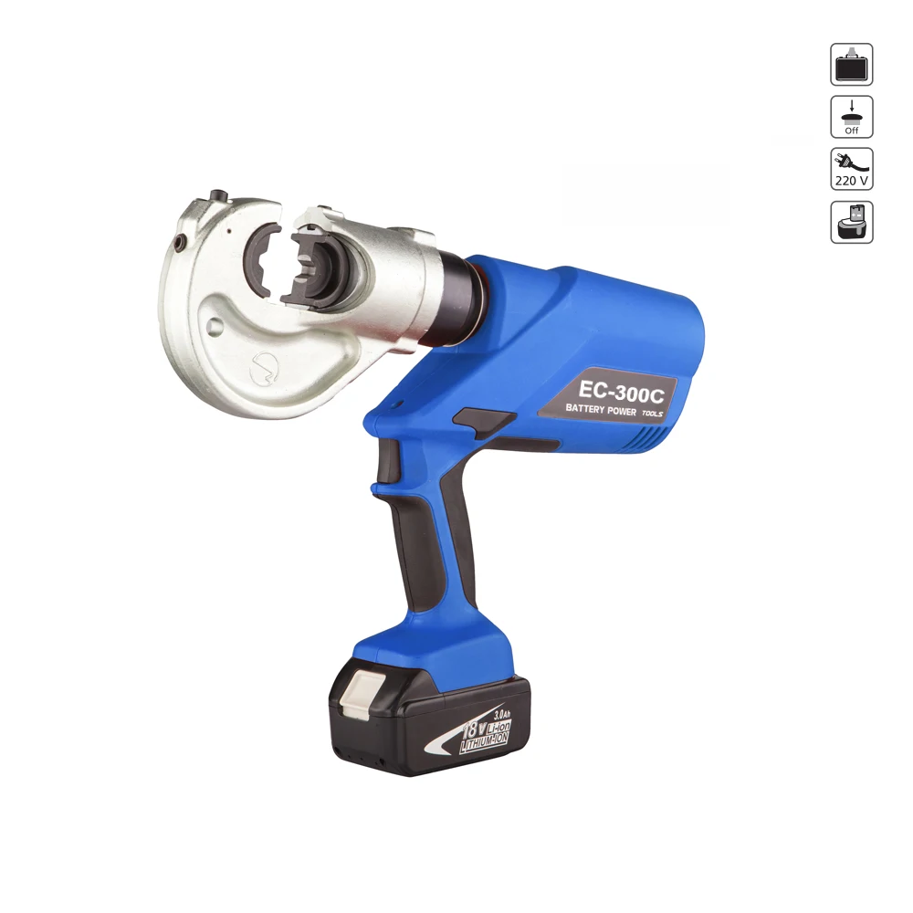 

EC-300C Hydraulic Cordless Crimping Tool Output Force 12T Battery Power Press Tool Hydraulic Crimper