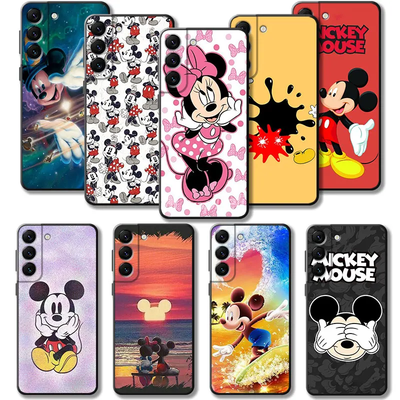 

Disney Mickey Minnie Mouse Phone Case For Samsung Galaxy S22 S21 S20 10 Plus S10 S8 S9 S10e Ultra FE Soft Silicone Cover