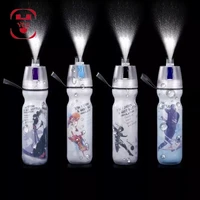 keep cool insulated bike sports water bottle spray mist squeeze bottle 500ml misting portable outdoor double deck spray