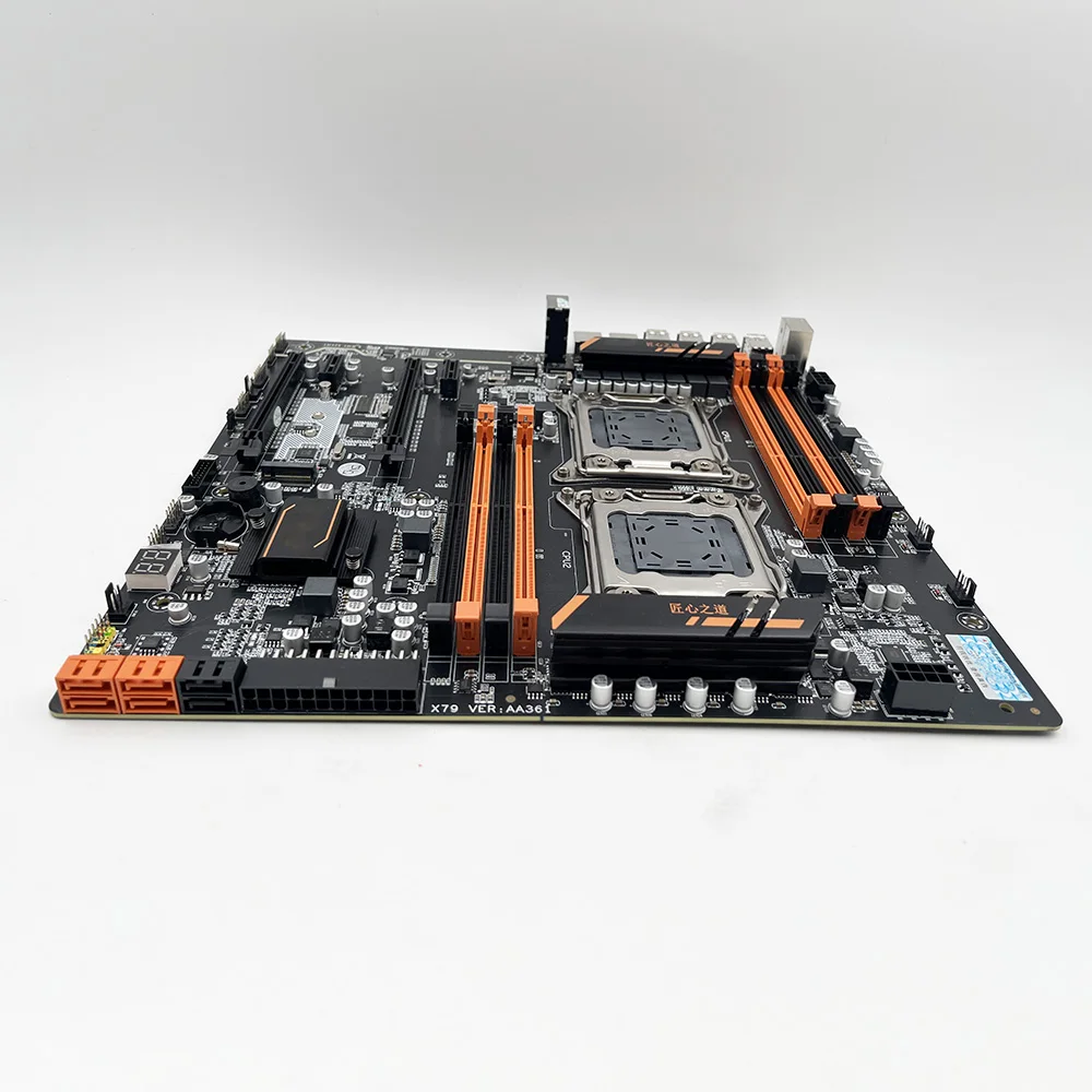 Материнская плата для HUANANZHI X79 Dual CPU LGA 2011 DDR3 E-ATX материнская 8D