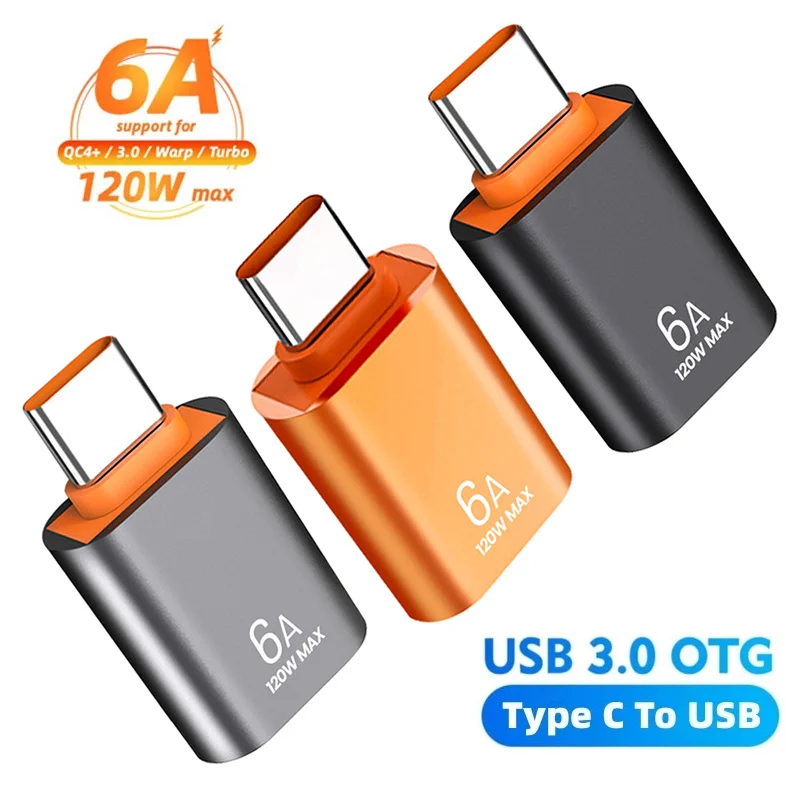 

Переходник для кабеля 6A Type C мама-USB A папа OTG USB 3,0-C конвертер для Macbook Xiaomi Samsung Oneplus Realme