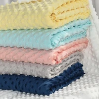short plush bean velvet 100 polyester soft minky fabric for diy baby newborn bedding quilt cushion clothes sheet blanket toy