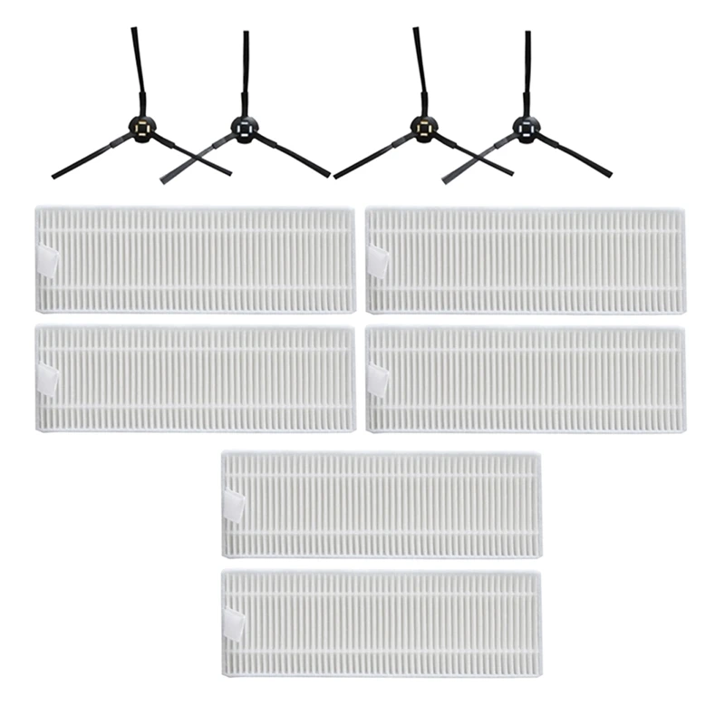 

10Pcs For ILIFE A7 A9S Robot Vacuum Cleaner Filter And Side Brush Replacement Kit