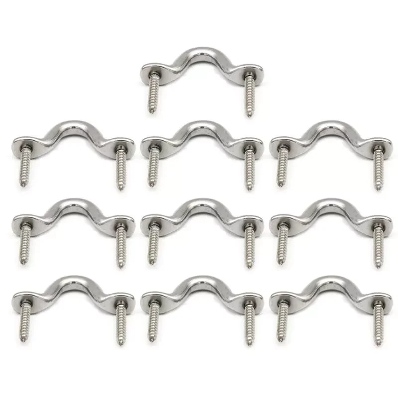

10PCS M5 304 Stainless Steel Pad Eye Strap for Boat Door Handle Pull Door Hardware Knob Handle
