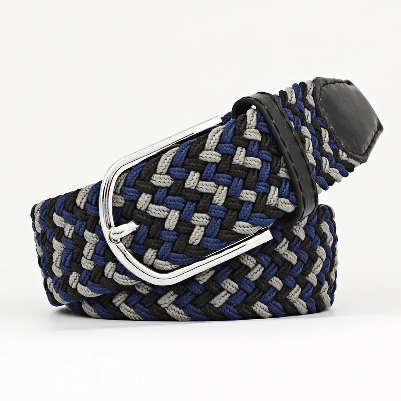 Belt Elastic for Men Golf Leather Top Tip Male Canvas Stretch Braided Waist Belts Wide  Designer Belts for Women