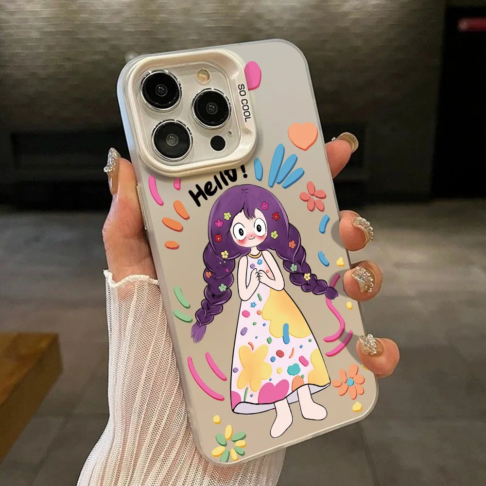 Аксессуары для Vivo Y1S Y18 Y17S Y20 Y20i Y03 Y02 Y15 Y17 Y11 Y15A Y12i Y12S чехол милой девушки VivoY20A Y9s