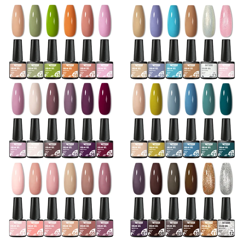 

Mtssii 10/6/4pcs/set Colors Gel Nail Polish Set Gel UV Nail Matte Base Top Gel Polish Soak Off UV Varnishes Gel Kit Nail Art Gel
