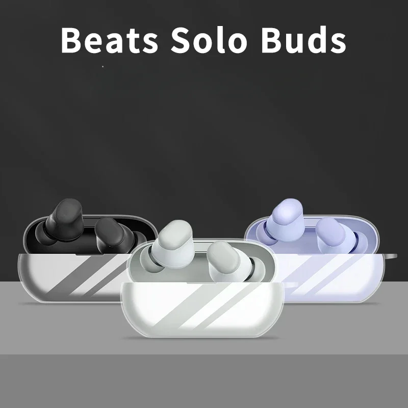 Clear Case for Beats Solo Buds Protective Transparent Solobuds Cute Cartoon Covers TPU Bluetooth Earphone Shell Portable