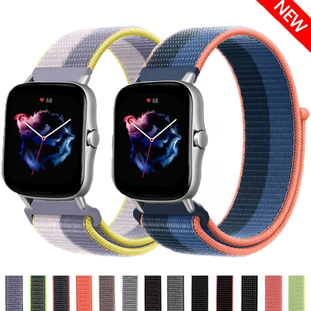 Ремешок для часов Amazfit GTS/2/2e/3/mini GTR 2/3/Pro нейлоновый браслет bip-S-Lite-U 47 мм |