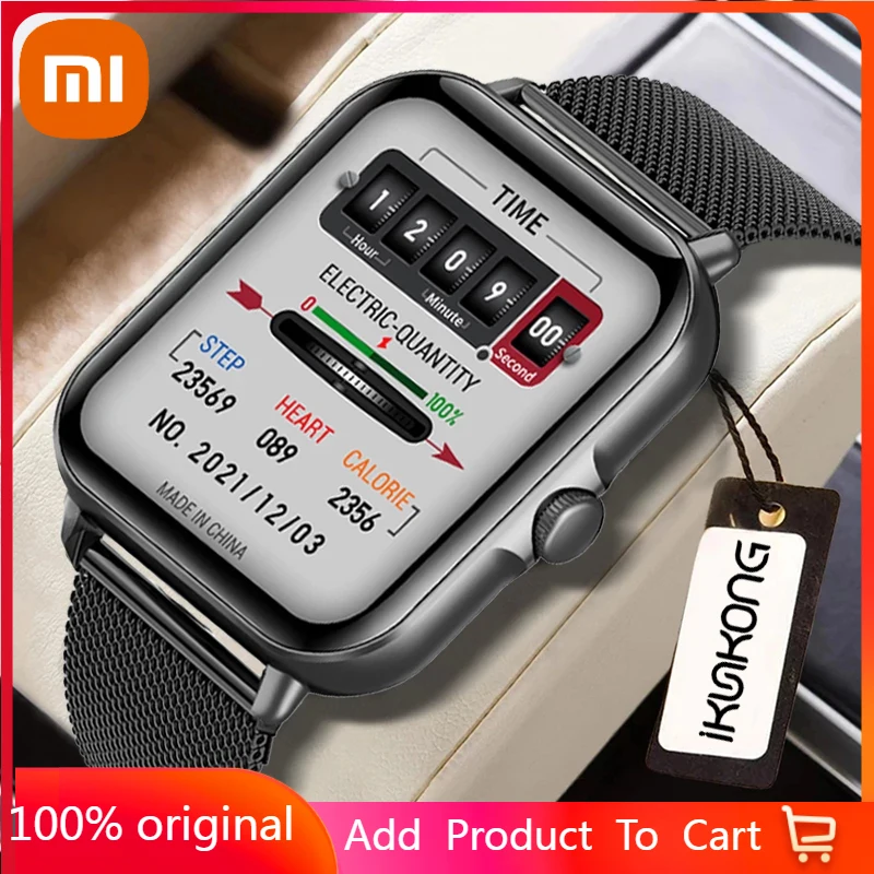 

Xiaomi Smart Watch Men Heart Rate Bluetooth Anwser Call Sports IP67 Waterproof Bracelet Women Smartwatch Men For Xiaomi Huawei