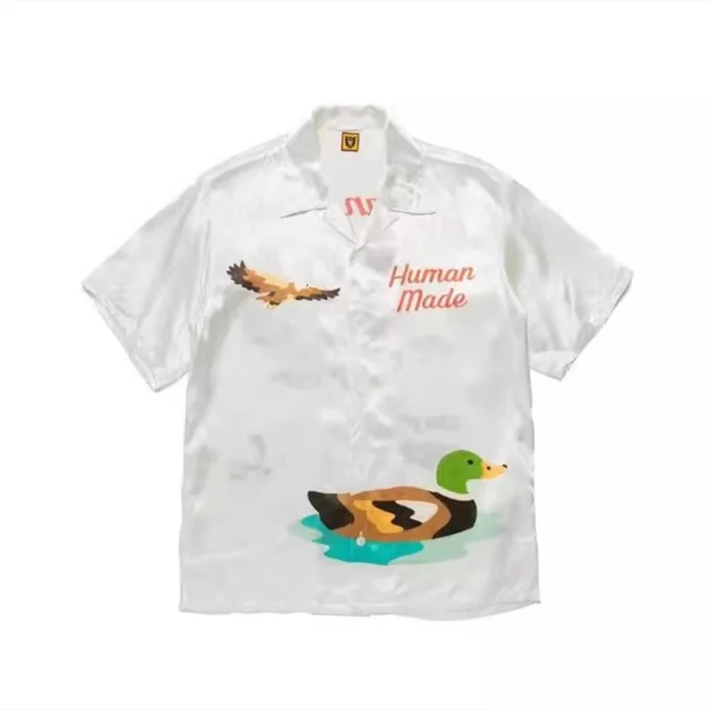

HUMAN MADE Flying Duck Wild Goose Pattern Rayon Hawaii Shirt Leisure Loose Comfortable Men And Women Versatile Top