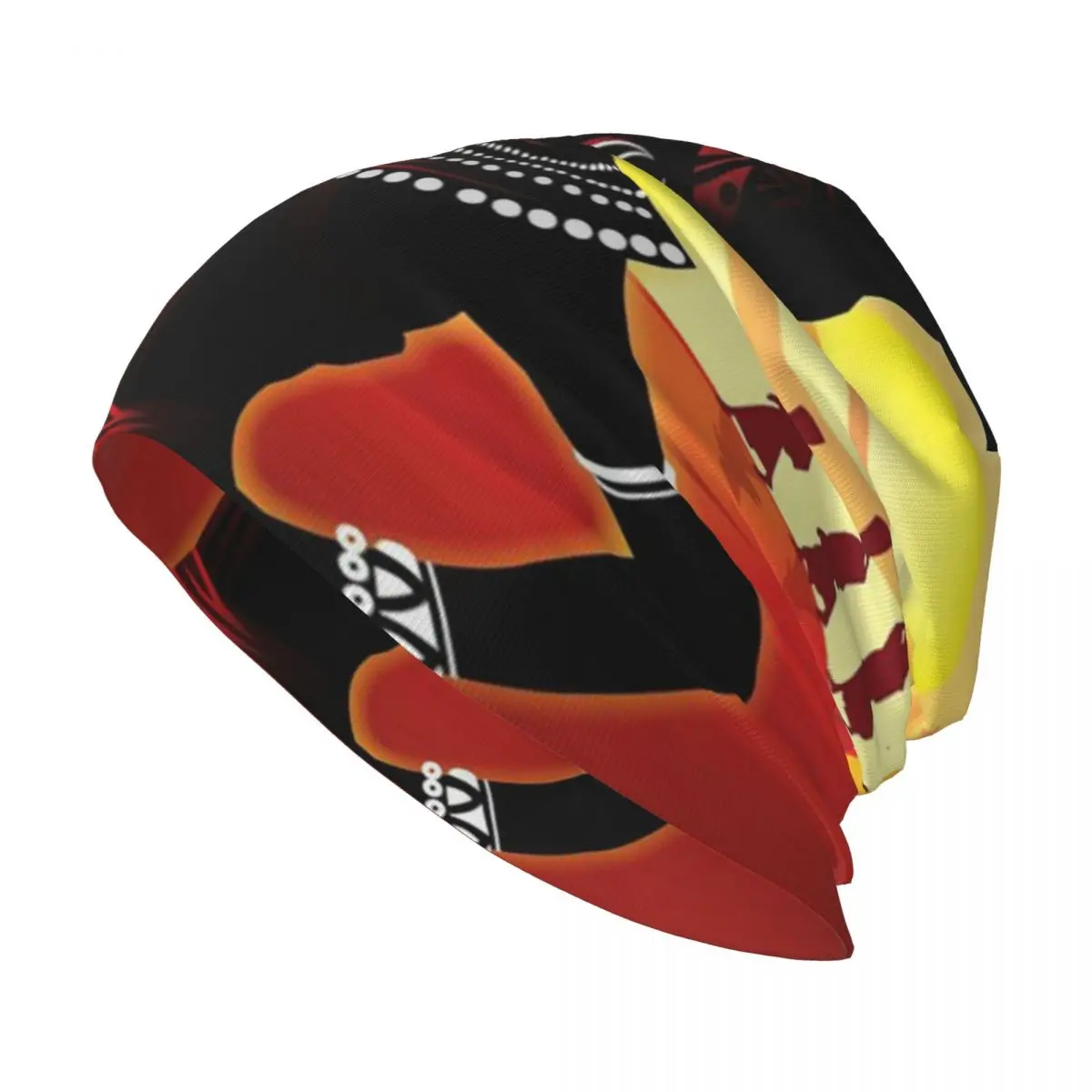 

Африканская Женская стильная эластичная Вязаная Шапка-бини с напуском многофункциональная шапка-череп шапка для мужчин и женщин