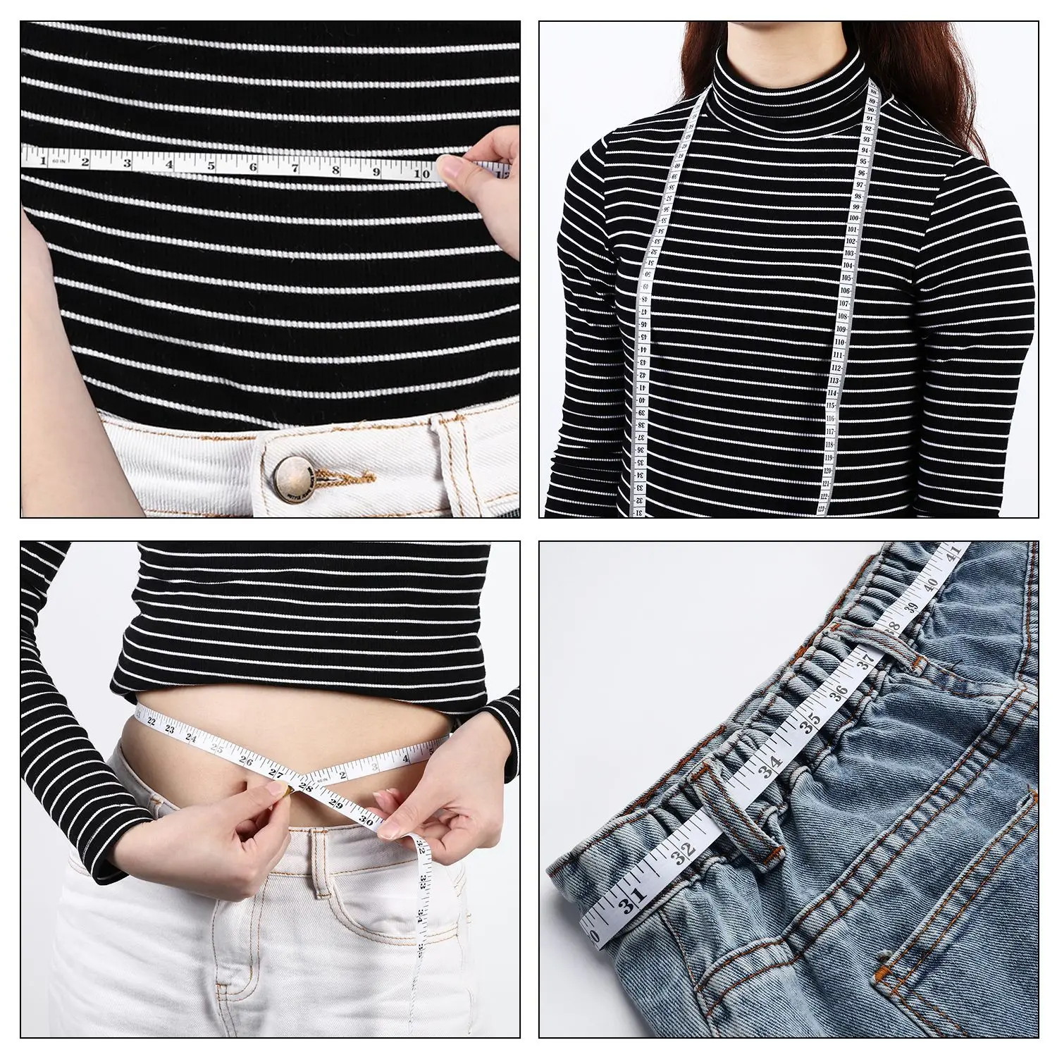 

Automatic Tailor Dual Sided Seamstress Retractable Tape Measure Ruler Tape Measuring Tape Sewing Accessories