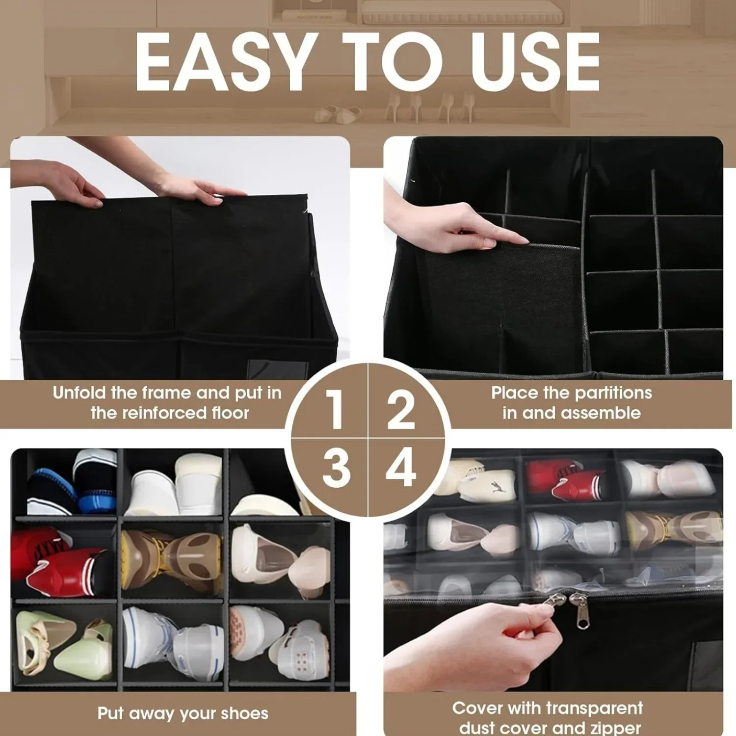 Прозрачная коробка с надписью прозрачная органайзер для сапато выпадом зипер