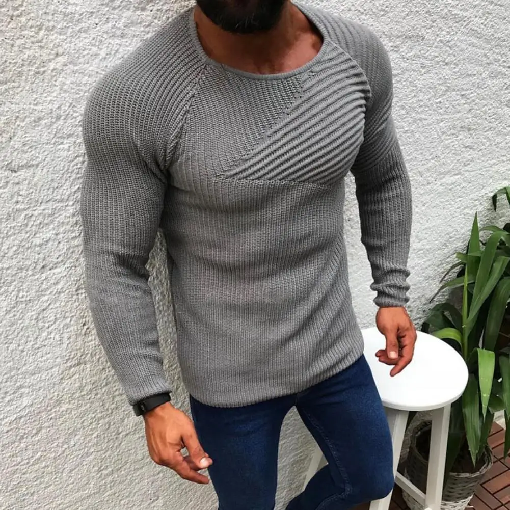 

Breathable Great All Match Spring Sweater Slim Men Sweater O Neck for Work