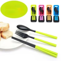 folding travel dinnerware set tableware cutlery set for kids bento lunch accessories travel cutlery