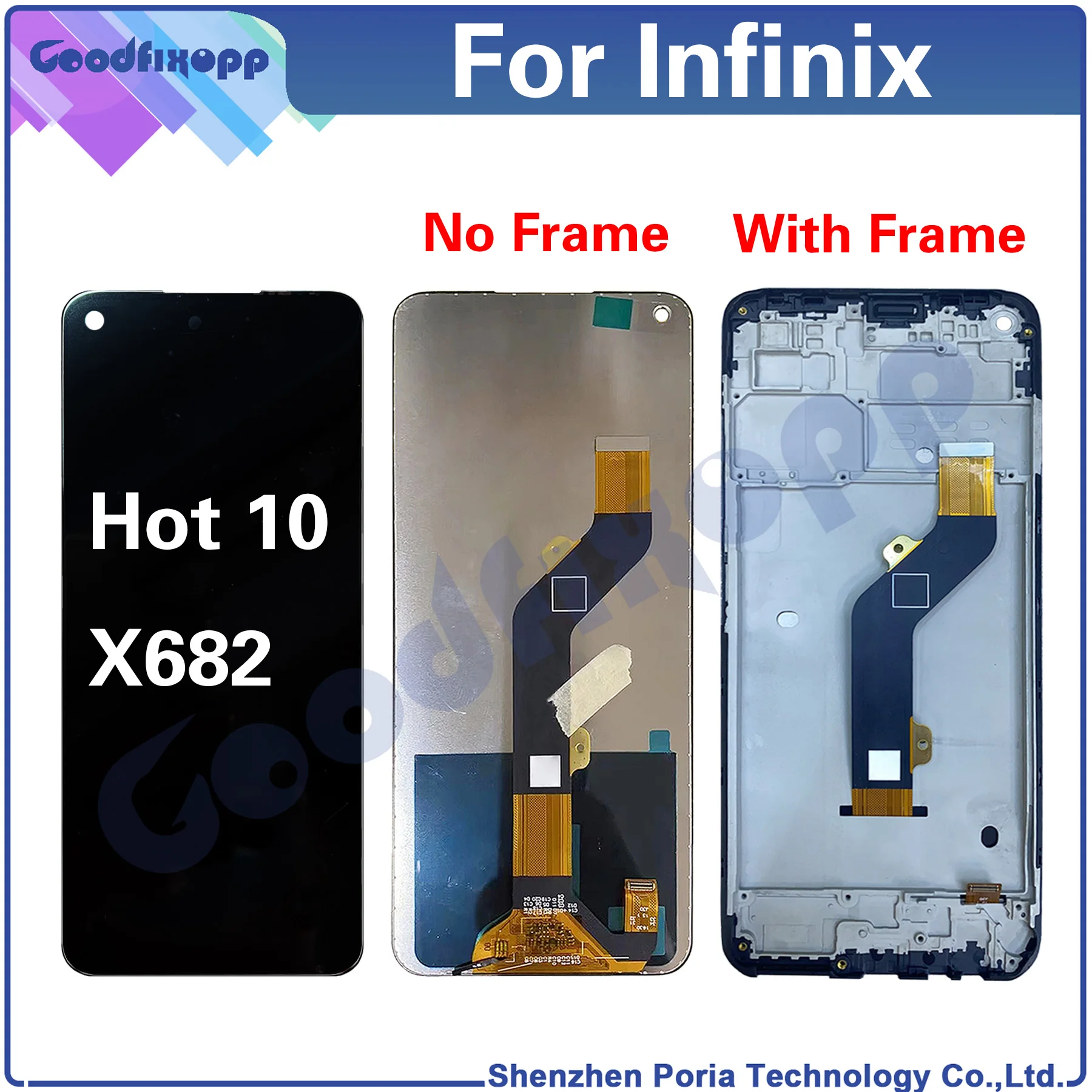 Для Infinix Hot 10 X682 X682B X682C ЖК-дисплей кодирующий преобразователь сенсорного экрана в сборе запасные части для замены