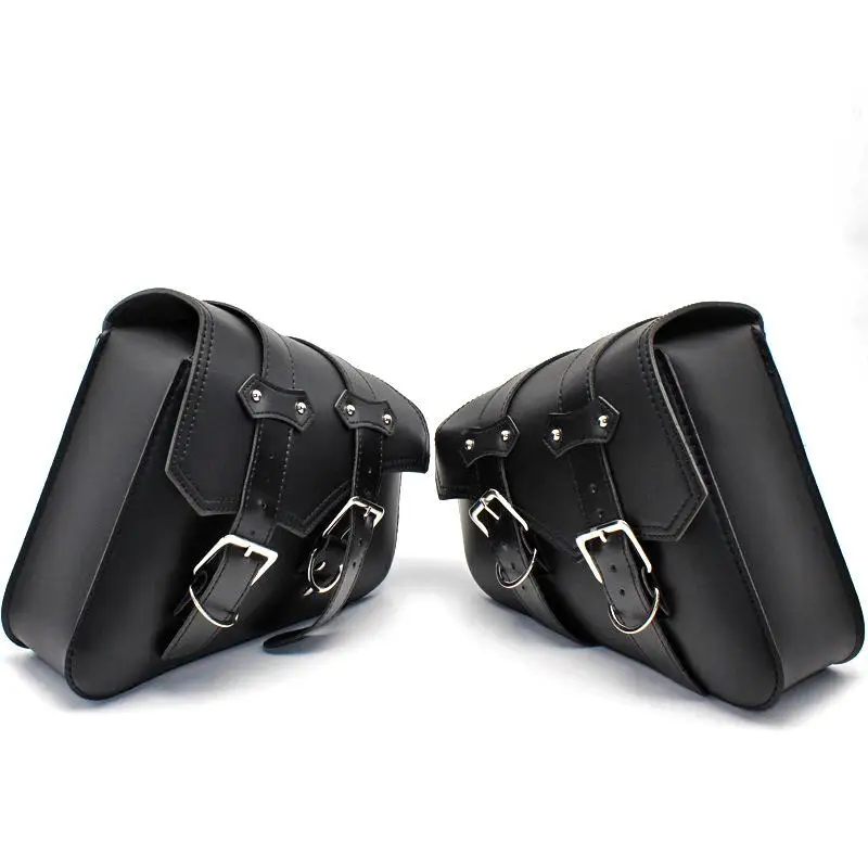 

Motorcycle Saddlebags Side Tool Bag Pu Leather High-capacity Luggage Saddle Bag Travel Storage Pouch