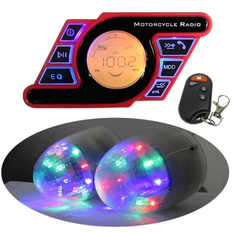 Светодиодная многоцветная лампа для мотоцикла Bluetooth звуковая аудиосистема