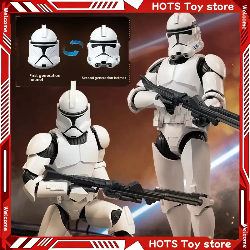 Фото Новая коллекционная фигурка Blokees Star Wars: Анакин Скайвокер, клон-солдат, серия Beyond Edition, модель из ПВХ, подвижная фигурка, подарок для коллекционеров. №1