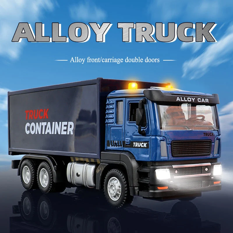 

Имитация из сплава в масштабе 1:43, литая транспортировка, автомобиль со звуком и светом, игрушка для мальчика, подарок для ребенка