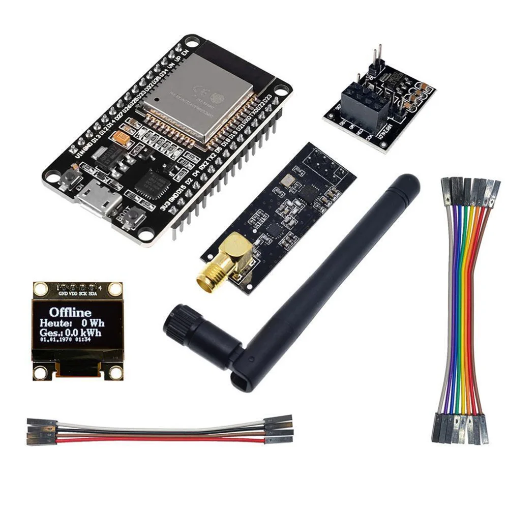 OpenDTU для Hoymiles ESP32 NRF24L01 антенный разъем кабель с кабелем источники солнечной