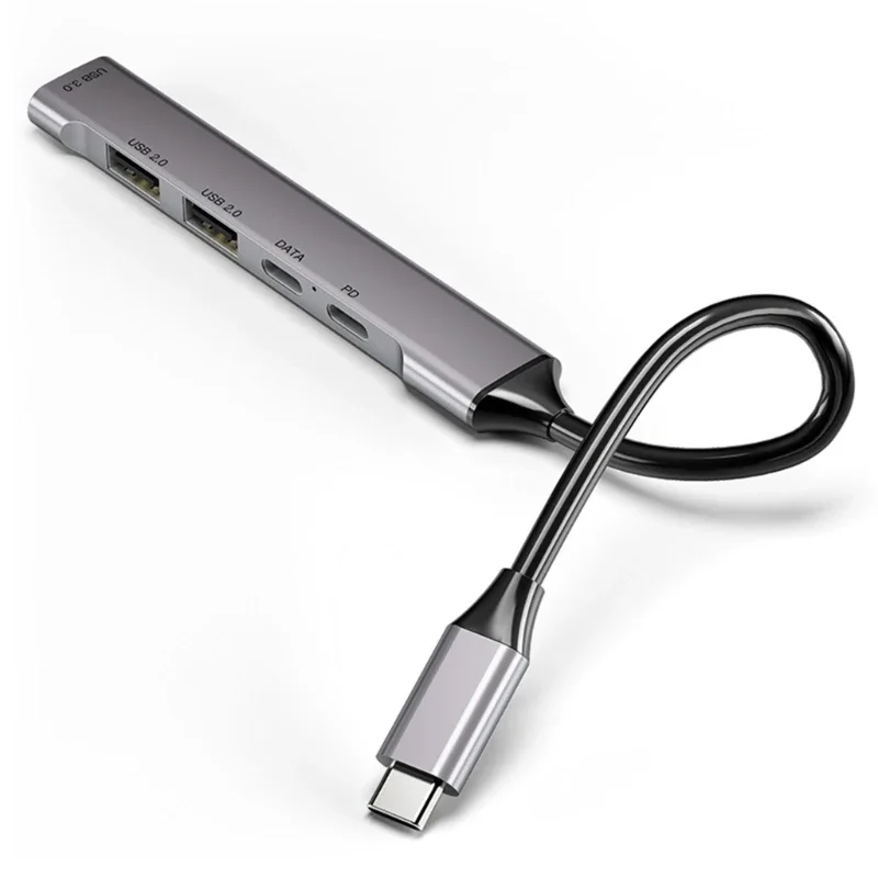 

Док-станция USB-концентратора TypeC с поддержкой дизайна 4 в 1. Док-станция-концентратор данных PD60W, 10 Гбит/с, алюминиевый C.