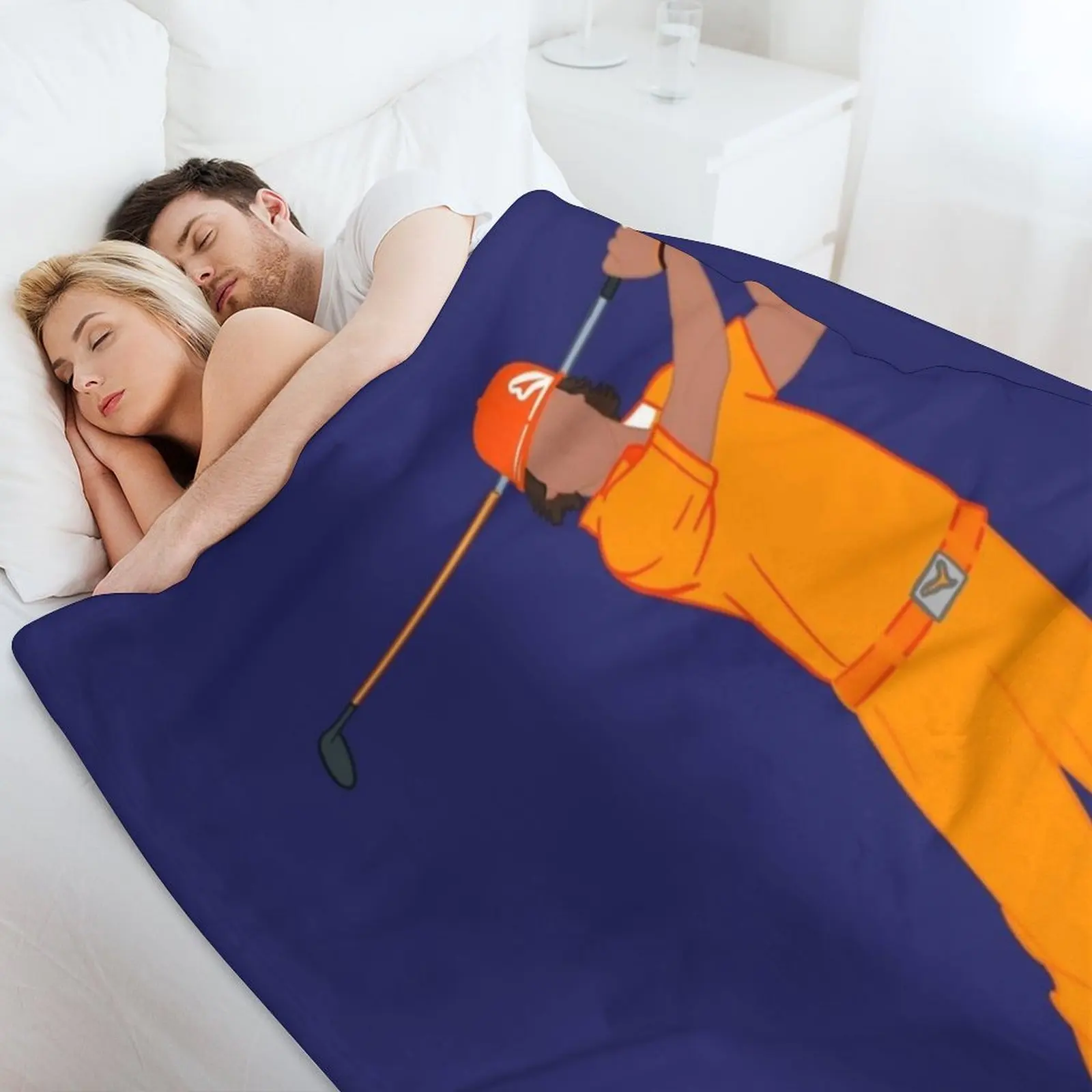 Фирменное оранжевое одеяло Rickie Fowler одеяла для диванов лохматые движущиеся