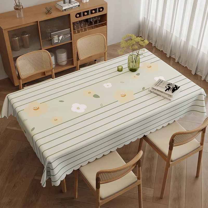 

Table cloth, washable, oil resistant, waterproof, and scald resistant rectangular table mat for household use