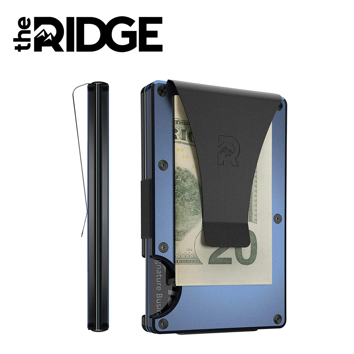 

The Ridge RFID Blocking Minimalist Slim Wallet for Men Carteira Masculina Brand Luxury Credit Card Holder Aluminum Metal Purs