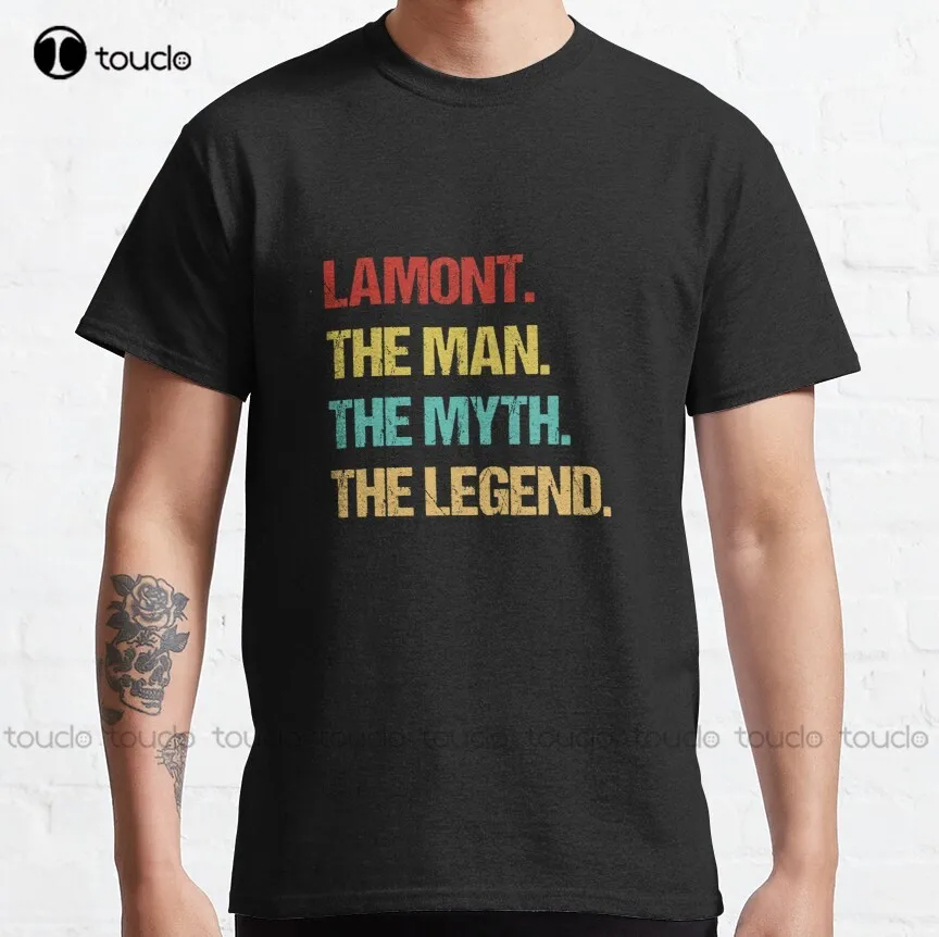 

Lamont The Man The Myth The Legend Classic T-Shirt Blue Shirts For Women Cotton Outdoor Simple Vintag Casual T-Shirt Custom Gift