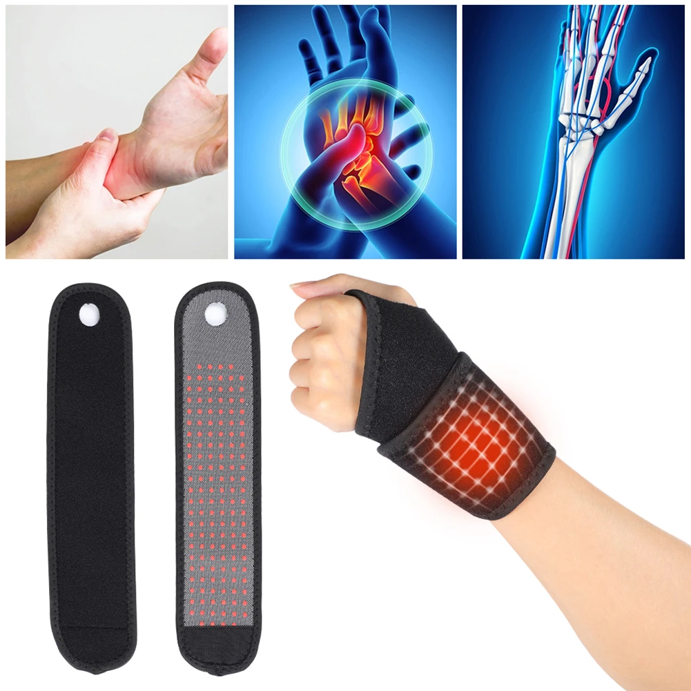 

Magnetic Therapy Wrist Brace Self-Heating Handguard Support Brace Wrap Heated Hand Warmer Compression Pain Relief Wristband Belt