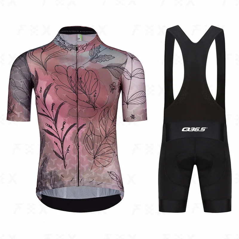 

Summer Cycling Jersey set Q36.5 Road Bike Clothing Breathable Bicycle Sportswear MTB uniform maillot Ropa ciclismo Bib Pants