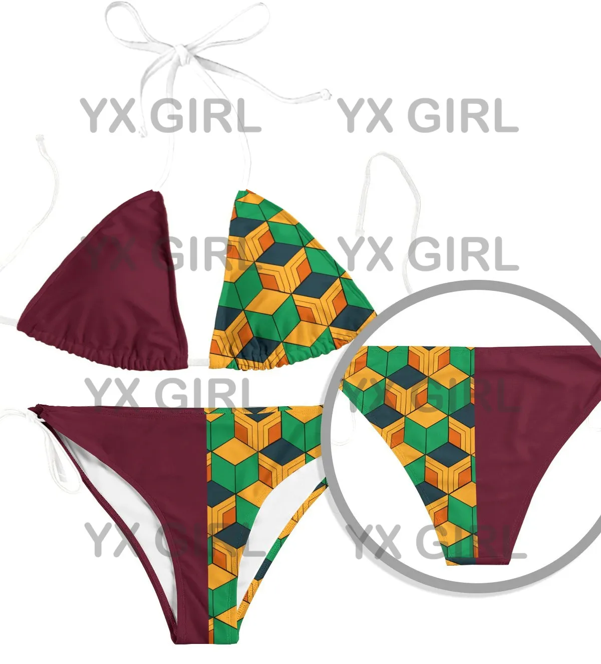 YX GIRL summer-giyu-bikini-swimsuit  3D All Over Printed Sexy Bikini Summer Women For Girl Beach Swimsuit Cosplay Clothes