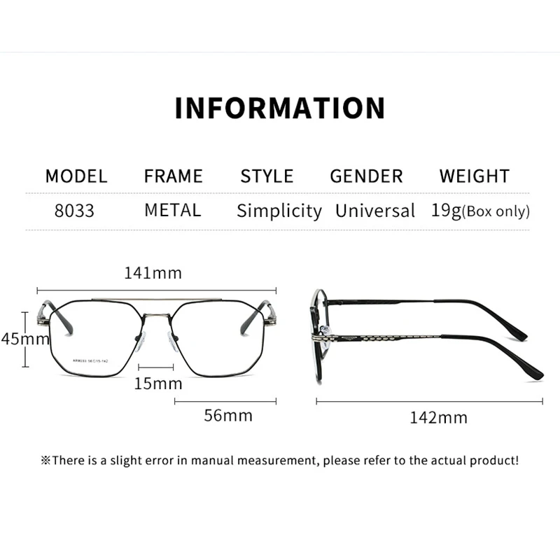 Новые большие очки в стиле ретро с плоскими линзами двойным лучом мужские