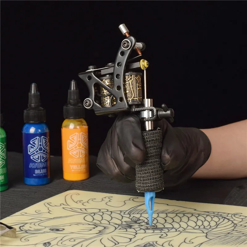Профессиональная машинка для нанесения татуировок 8 обертываний Машинка из
