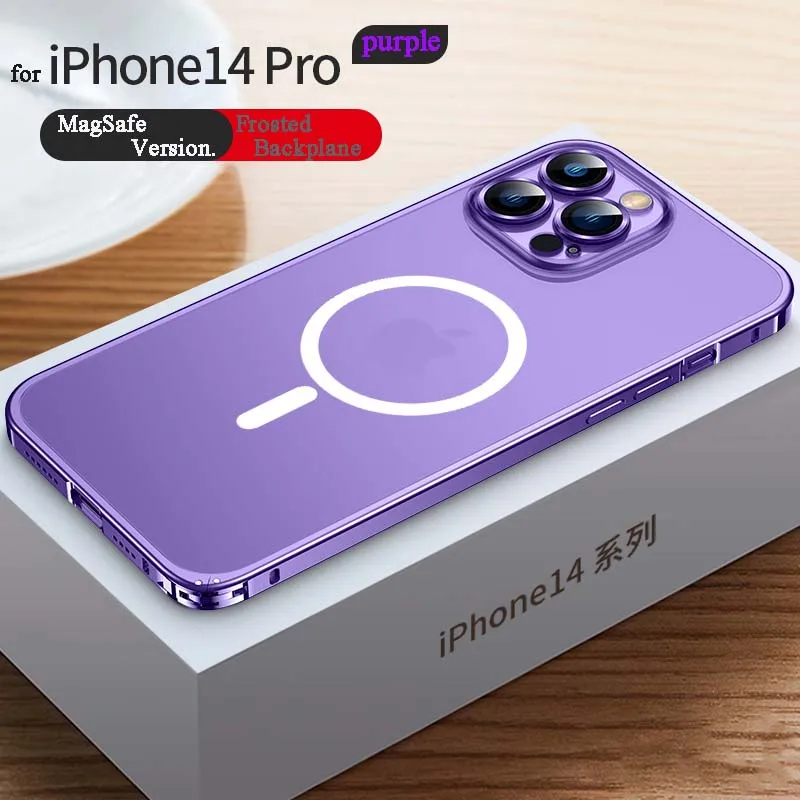 

Роскошный чехол для iPhone 14 13 12 Pro Max Матовая рамка матовый протектор объектива с застежкой защитное стекло ударопрочный чехол MagSafe