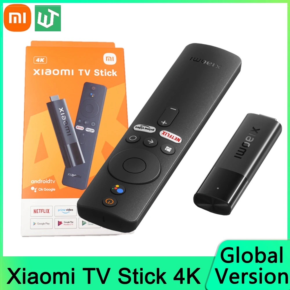 Оригинальный ТВ-стик Xiaomi Mi 4K Android TV 11 HDR четырехъядерный 2 ГБ + 8 Гб Bluetooth 5 0 Wifi Meida Google