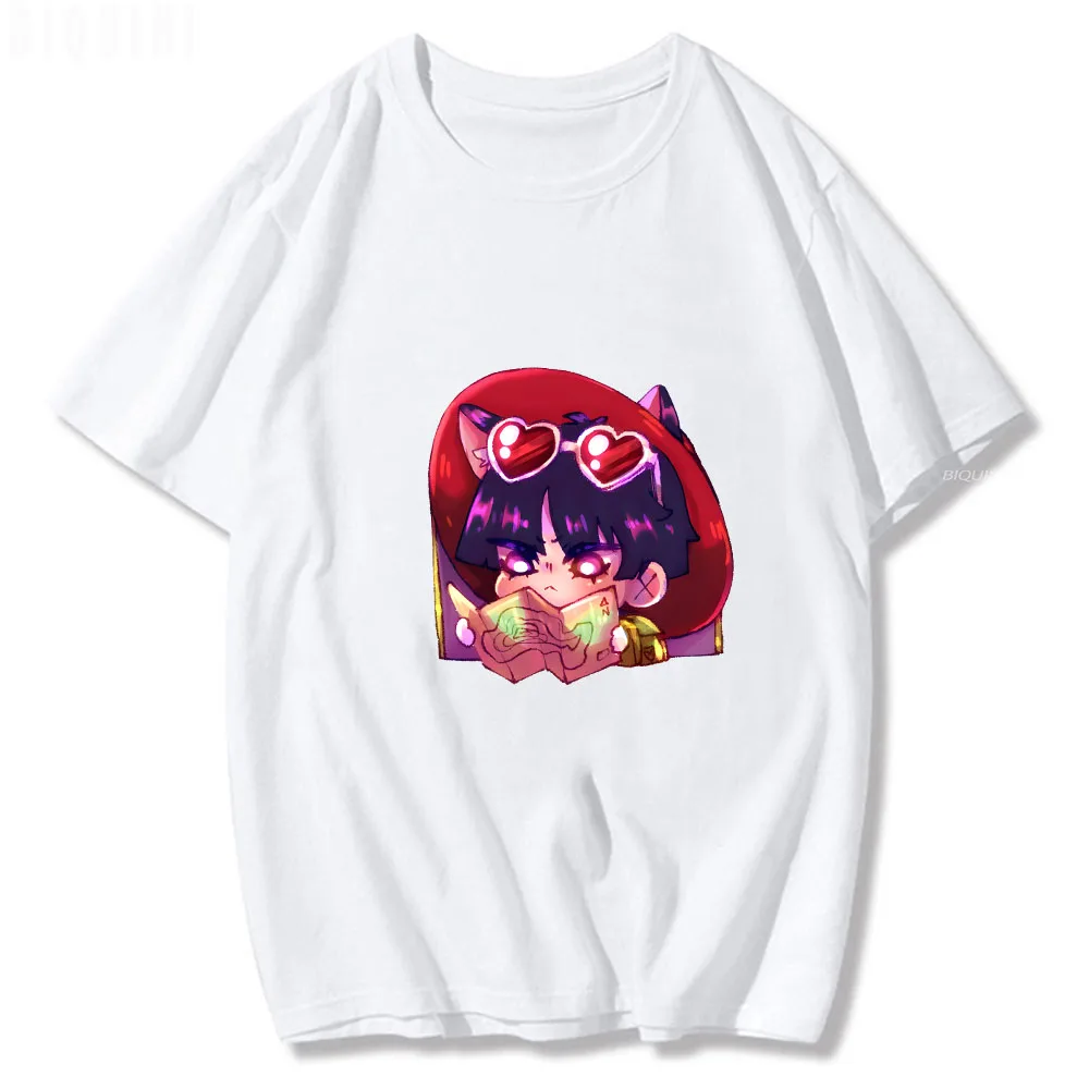 

Genshin Impact Anime Kunikuzushi Print T Shirt Men Vintage Short Sleeve Harajuku Graphic Scaramouche Unisex Woman Cotton Tshirt