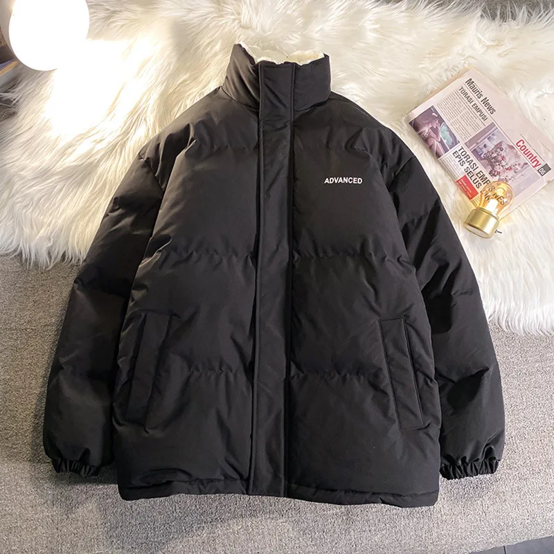 Korean Fashion Female Fleece Thicken Winter Jackets Loose Coats Cotton Coat Women's Winter Jacket Solid Color Warm Parkas