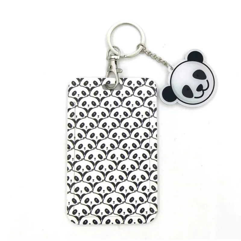 

Lovely Panda Credit Card ID Holder Bag Student Women Travel Card Cover Badge Gifts Accessories Work Name Card Holder Gifts