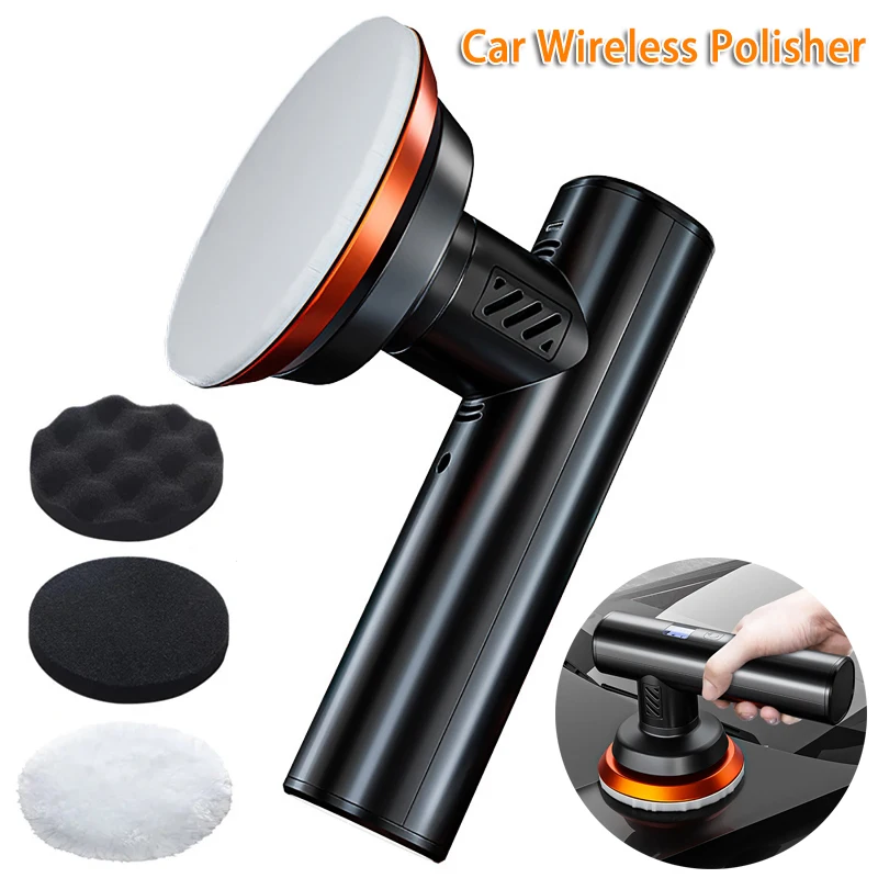 

Portable Wireless Car Polisher 3 Gears Adjustable Speed Handheld Waxing Machine