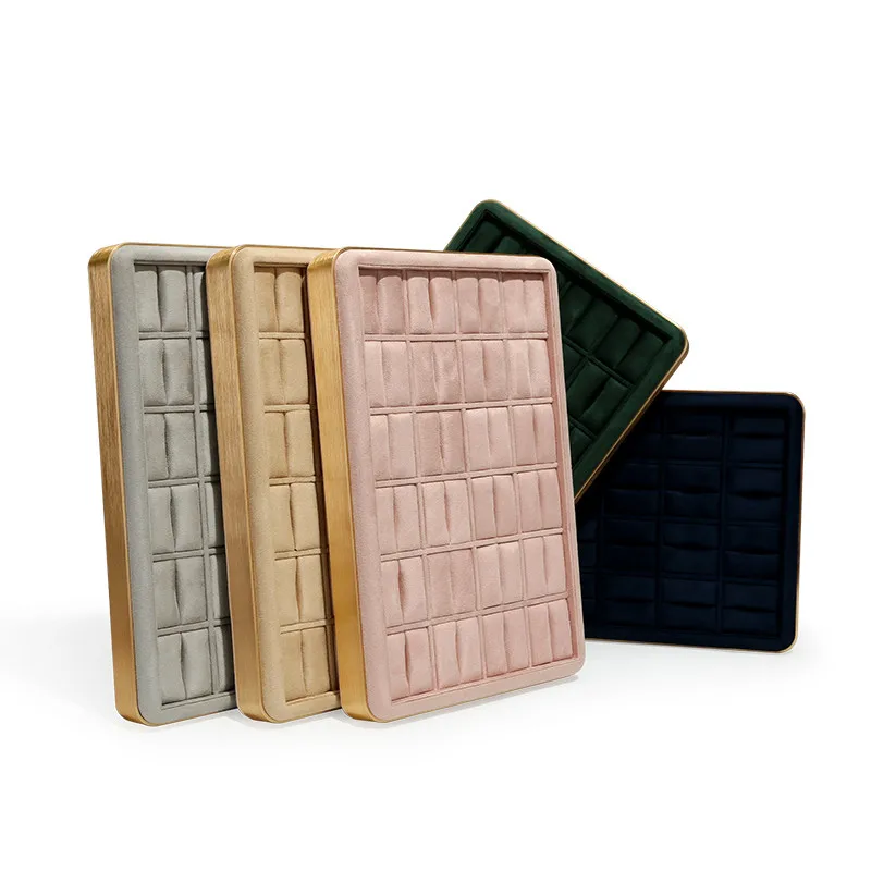 Шкатулка для украшений розовая синяя серая замшевая хранения органайзер сережек