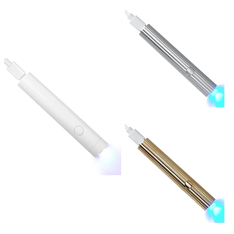 Мини-УФ Фены для ногтей 3 Вт портативная быстросохнущая лампа USB перезаряжаемая